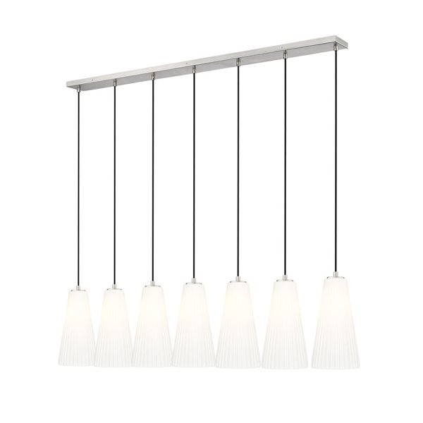 Z-Lite Farrell Brushed Nickel 7 Light Linear Chandelier