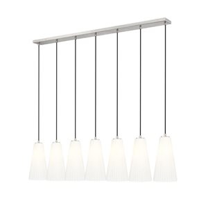 Z-Lite Farrell Brushed Nickel 7 Light Linear Chandelier