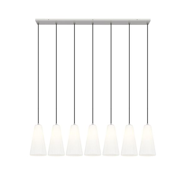 Z-Lite Farrell Brushed Nickel 7 Light Linear Chandelier