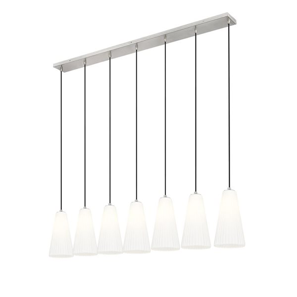 Z-Lite Farrell Brushed Nickel 7 Light Linear Chandelier