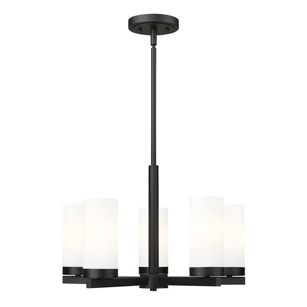 Z-Lite Danica Matte Black 5 Light Chandelier