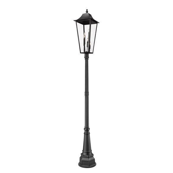 Z-Lite Gannon Black 5 Light Outdoor Post Mounted Fixture