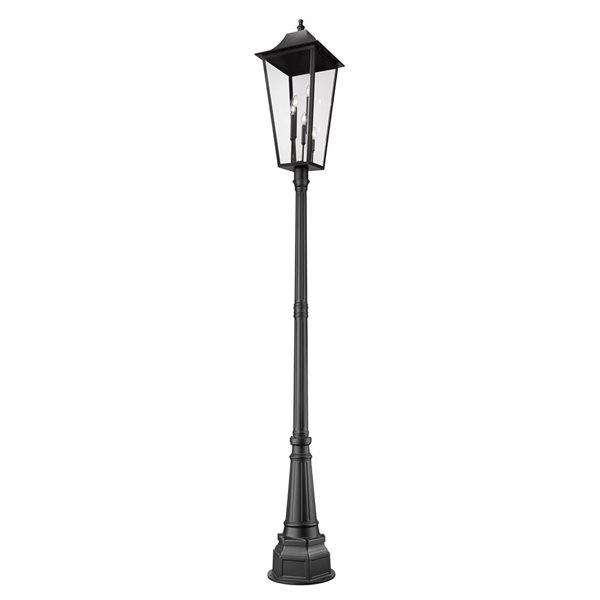 Z-Lite Gannon Black 5 Light Outdoor Post Mounted Fixture