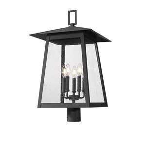 Z-Lite Rainer Black 5 Light Outdoor Post Mount Fixture