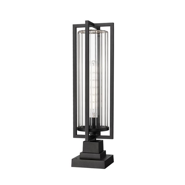 Z-Lite Aura Black 1 Light Outdoor Pier Mounted Fixture