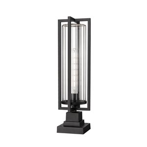 Z-Lite Aura Black 1 Light Outdoor Pier Mounted Fixture