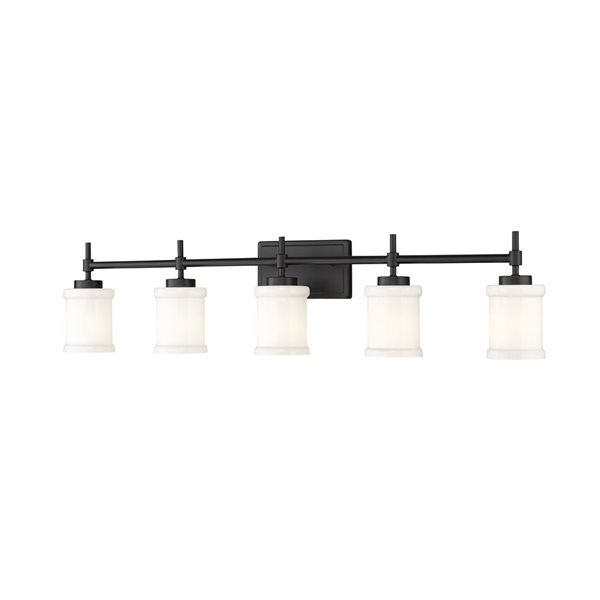 Z-Lite Cadoc Matte Black 5 Light Vanity