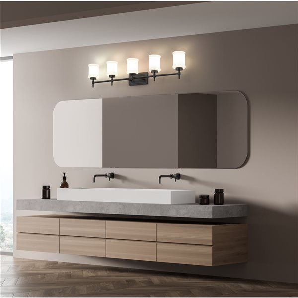 Z-Lite Cadoc Matte Black 5 Light Vanity