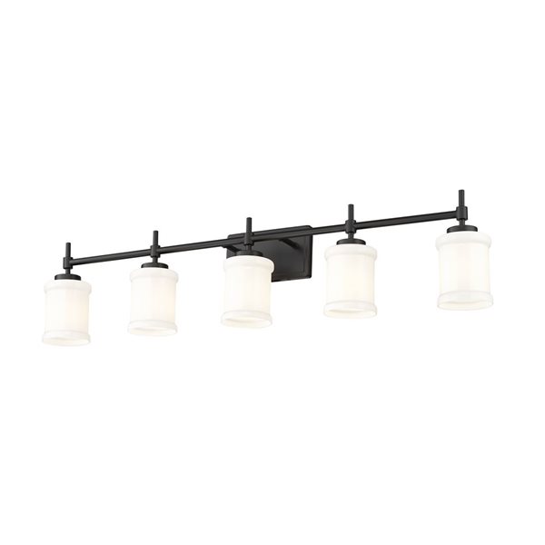 Z-Lite Cadoc Matte Black 5 Light Vanity