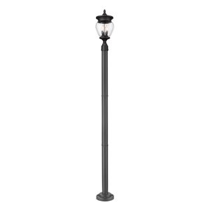 Z-Lite Davina Black 3 Light Outdoor Post Mounted Fixture