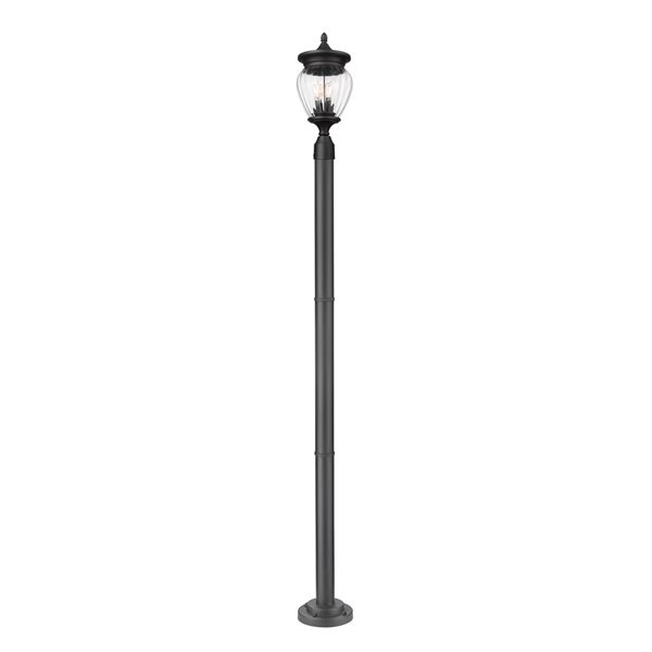 Z-Lite Davina Black 3 Light Outdoor Post Mounted Fixture