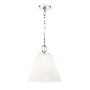 Z-Lite Alaric Polished Nickel 1 Light Pendant