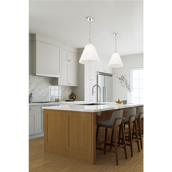 Z-Lite Alaric Polished Nickel 1 Light Pendant