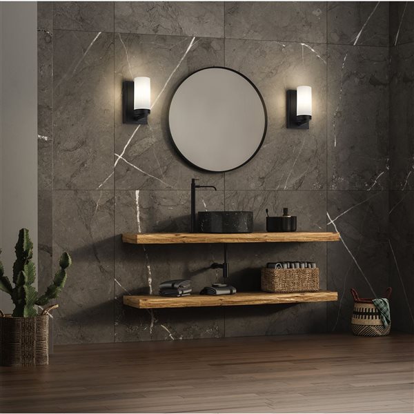 Z-Lite Danica Matte Black 1 Light Wall Sconce