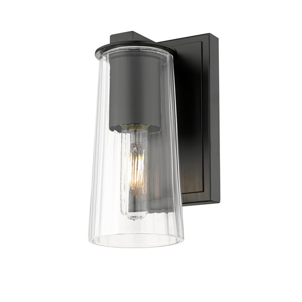 Z-Lite Titus Matte Black 1 Light Wall Sconce