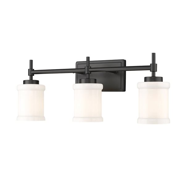 Z-Lite Cadoc Matte Black 3 Light Vanity