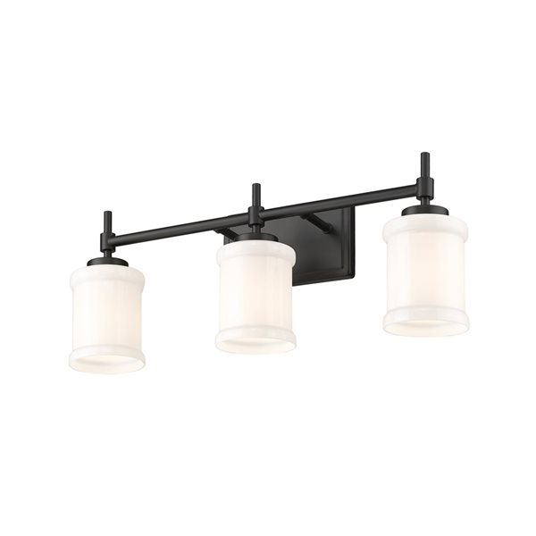 Z-Lite Cadoc Matte Black 3 Light Vanity