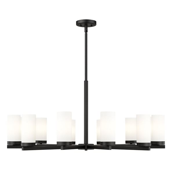 Z-Lite Danica Matte Black 12 Light Chandelier