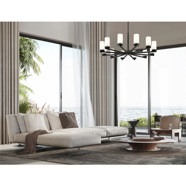 Z-Lite Danica Matte Black 12 Light Chandelier