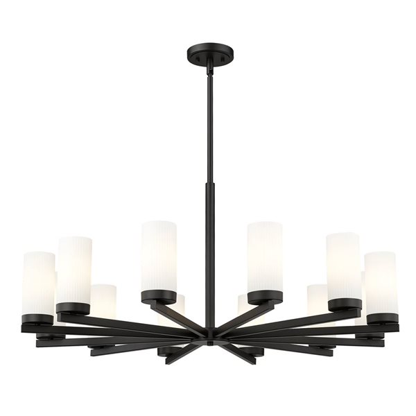 Z-Lite Danica Matte Black 12 Light Chandelier