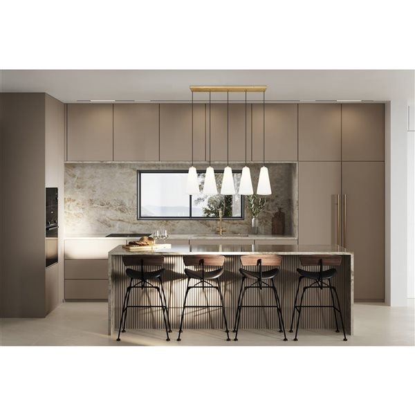 Z-Lite Farrell Modern Gold 5 Light Linear Chandelier