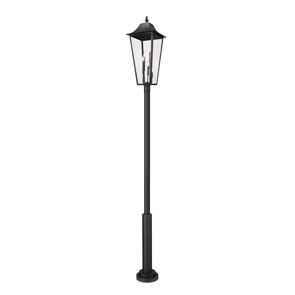 Z-Lite Gannon Black 5 Light Outdoor Post Mounted Fixture