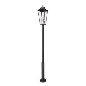 Z-Lite Gannon Black 5 Light Outdoor Post Mounted Fixture