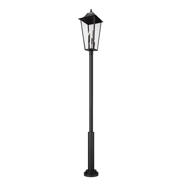 Z-Lite Gannon Black 5 Light Outdoor Post Mounted Fixture