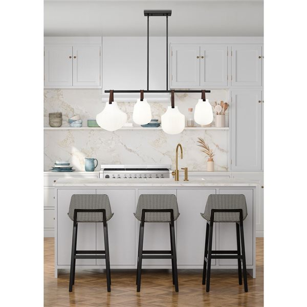 Z-Lite Newbury Matte Black 4 Light Pendant