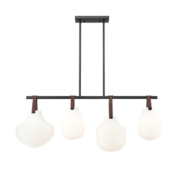 Z-Lite Newbury Matte Black 4 Light Pendant