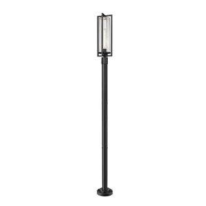 Z-Lite Aura Black 1 Light Outdoor Post Mounted Fixture