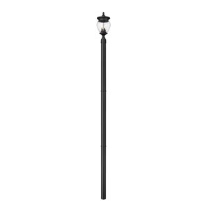 Z-Lite Davina Black 3 Light Outdoor Post Mounted Fixture