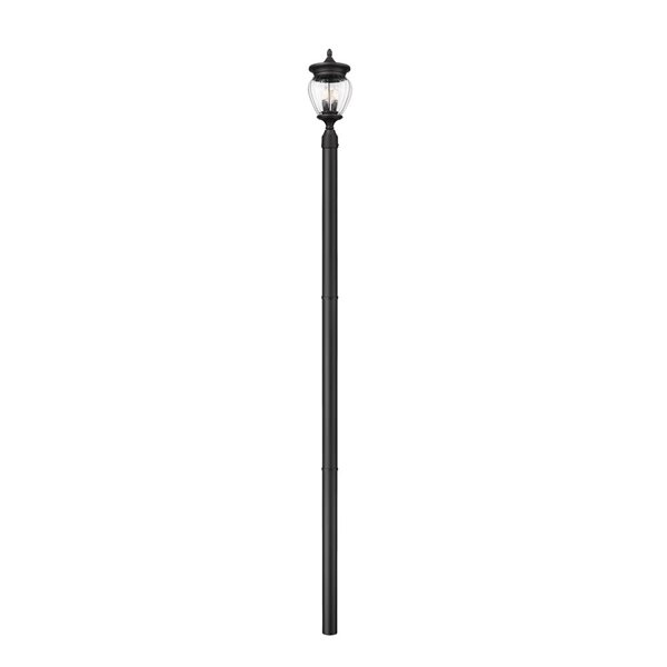 Z-Lite Davina Black 3 Light Outdoor Post Mounted Fixture