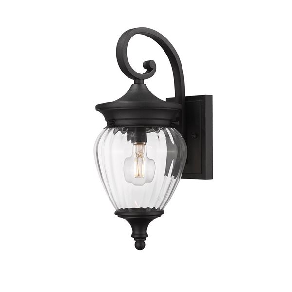 Z-Lite Davina Black 1 Light Outdoor Wall Light