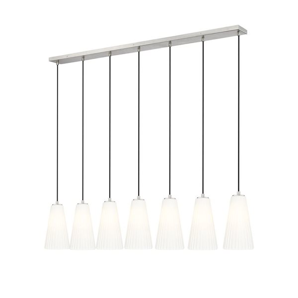 Z-Lite Farrell Brushed Nickel 7 Light Linear Chandelier