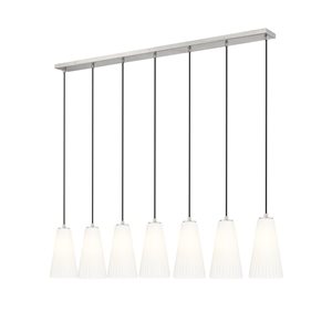 Z-Lite Farrell Brushed Nickel 7 Light Linear Chandelier