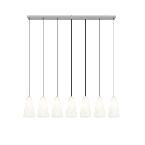 Z-Lite Farrell Brushed Nickel 7 Light Linear Chandelier