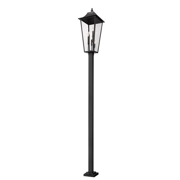 Z-Lite Gannon Black 5 Light Outdoor Post Mount Fixture