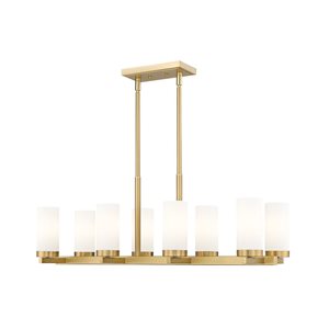 Z-Lite Danica Modern Gold 8 Light Linear Chandelier