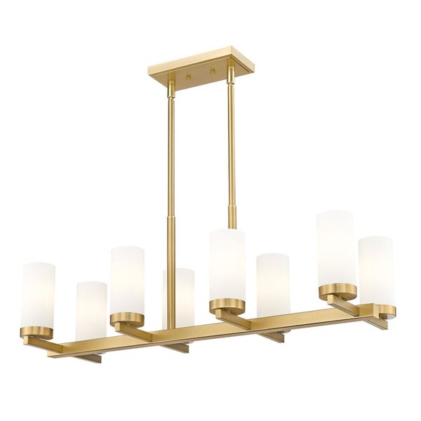 Z-Lite Danica Modern Gold 8 Light Linear Chandelier