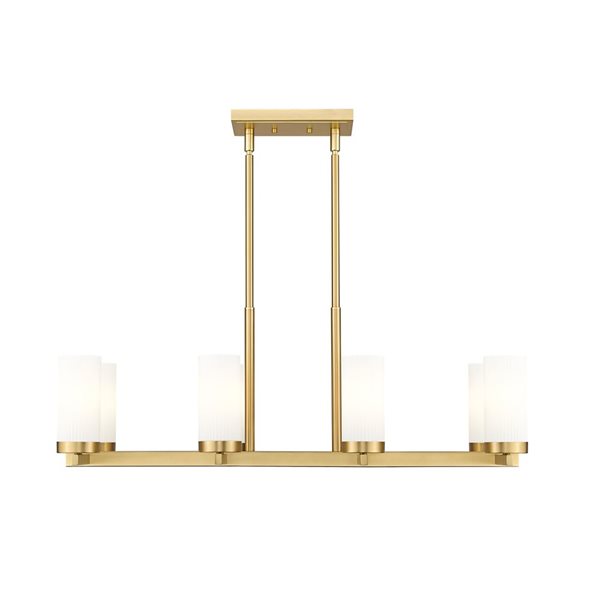 Z-Lite Danica Modern Gold 8 Light Linear Chandelier