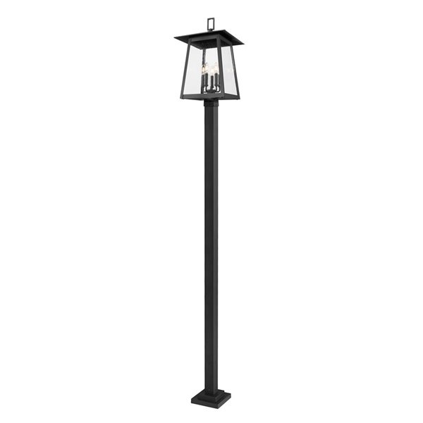 Z-Lite Rainer Black 5 Light Outdoor Post Mounted Fixture