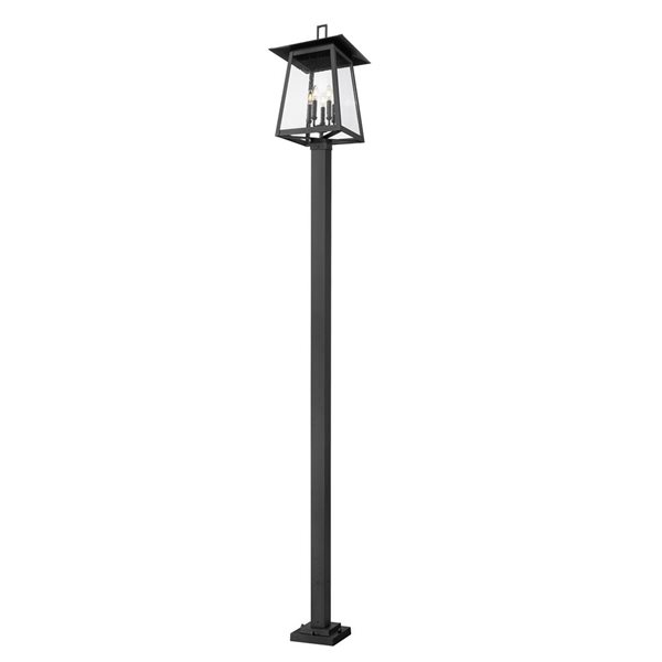 Z-Lite Rainer Black 5 Light Outdoor Post Mounted Fixture