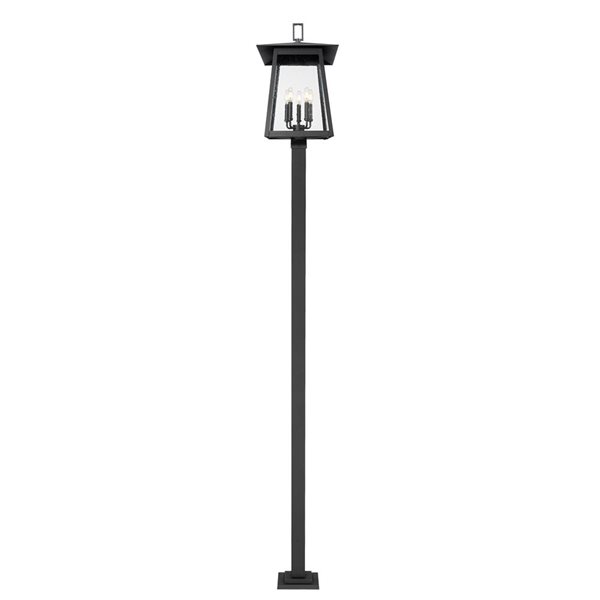 Z-Lite Rainer Black 5 Light Outdoor Post Mounted Fixture