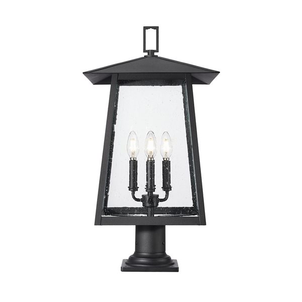 Z-Lite Rainer Black 4 Light Outdoor Pier Mounted Fixture