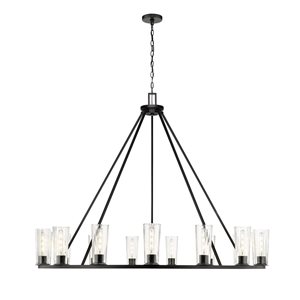 Z-Lite Titus Matte Black 15 Light Chandelier