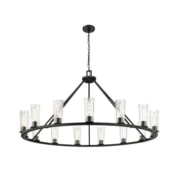 Z-Lite Titus Matte Black 15 Light Chandelier