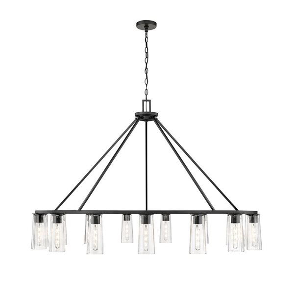 Z-Lite Titus Matte Black 15 Light Chandelier