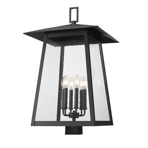 Z-Lite Rainer Black 6 Light Outdoor Post Mount Fixture