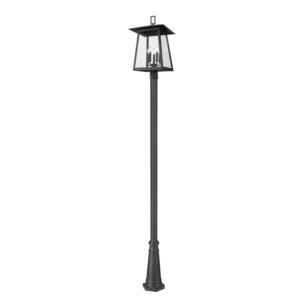 Z-Lite Rainer Black 5 Light Outdoor Post Mounted Fixture